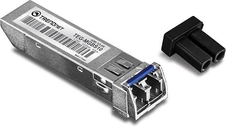 TRENDnet SFP to RJ45 Mini-GBIC Single-Mode LC Module, TEG-MGBS10 | For Single Mode Fiber, Distances up to 6.2 Miles, Gigabit SFP Module, IEEE 802.3z Gigabit Ethernet, Lifetime Protection