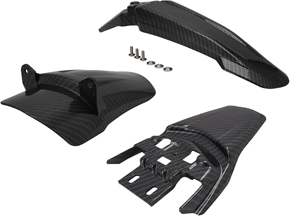 Motorcycle Front & Rear Mudguard Kit for Surron Light Carbon Fibre Pattern