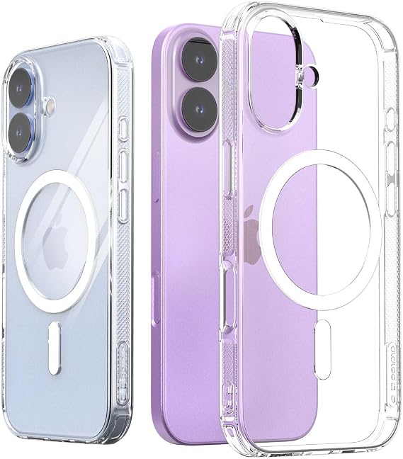 araree Flexible M AR27965i17 iPhone 17 Clear Case, MagSafe Compatible [MIL Standard, Shock-Absorption, Environmentally Friendly Recycled Material, Strap Hole, Prevents Contact Marks