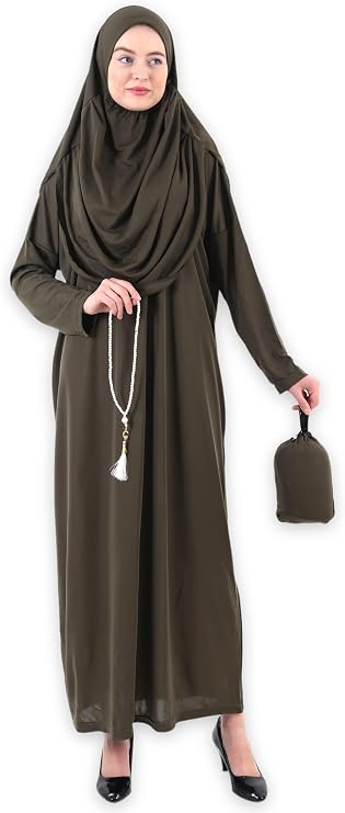 Avanos Abayas for Women Muslim Dress with Hijab, Jilbab Muslim Clothes Niqab Khimar, Instant Modest Prayer Clothes Islamic