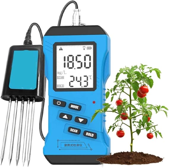 7-in-1 rapid soil tester, pH, moisture, nutrient conductivity, phosphorus, potassium, NPK tester, soil fertility test, high precision, digital sensitivity