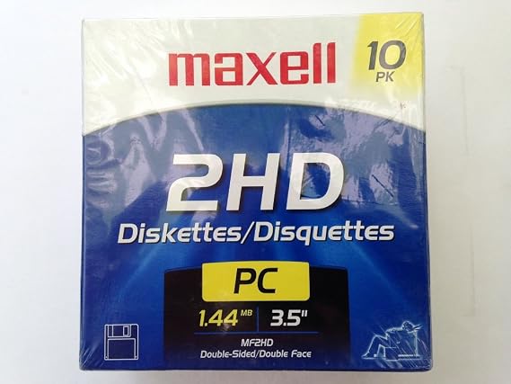 Maxell 3.5 HD 1.44MB Pre-Formatted MF2HD 10-Pack