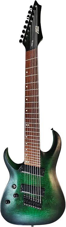 IYV-ISFF8-400 LH, Solid Body with Quilted Maple Top Electric Guitar, Green Sunburst, Left hand