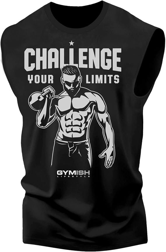 Challenge Gym Workout Tank Top, Sleeveless Bodybuilding Athletic Top