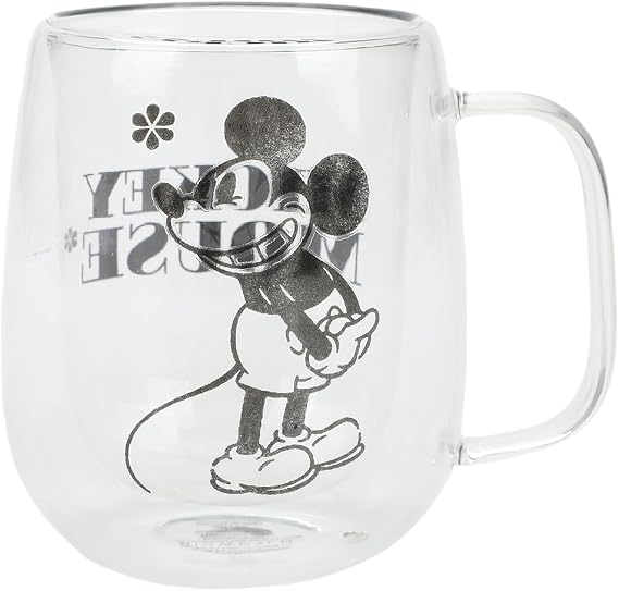 Disney Classic Mickey Mouse 11 Oz. Double-Sided Glass Mug