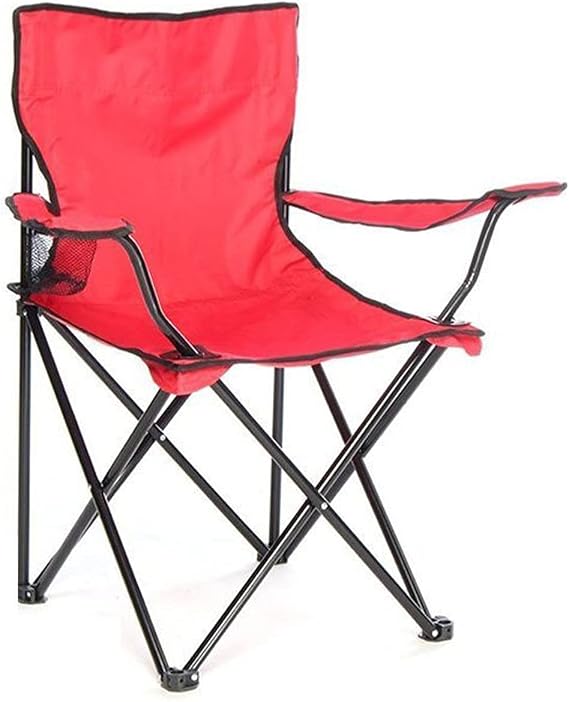 Discovery Folding Portable Camping Chair, Red, Single Size