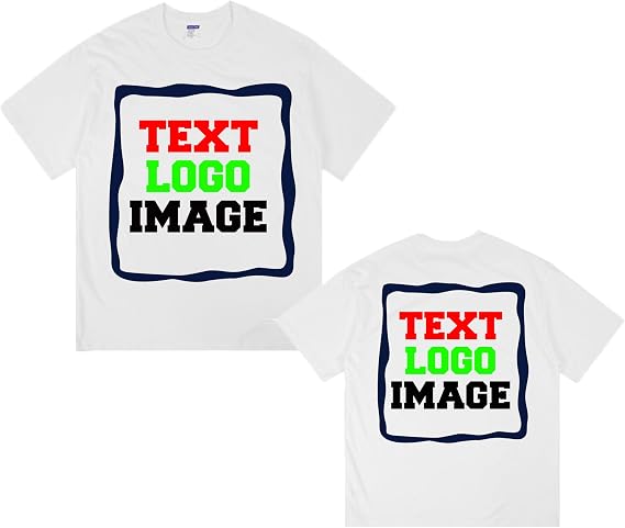 Custom Crewneck Tee Shirt Add Text Image Short Top Cotton Regular TshirtMan Work Shirt
