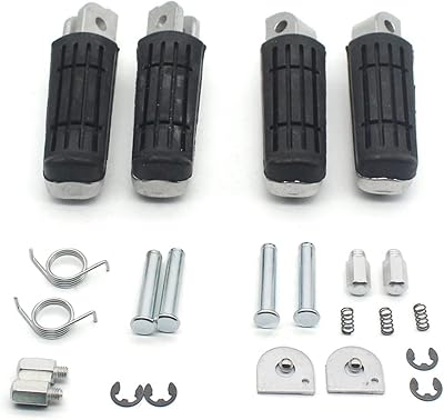 2Pcs Motorcycle Front Rear Foot Pegs Footrest Foot Pedal Fits for Yamaha for YZF1000 for R1 for FZ6R for FZ6 for FJR1300