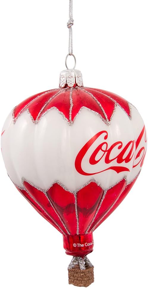Coca-Cola Kurt Adler Glass Balloon Ornament, 3.5-Inch