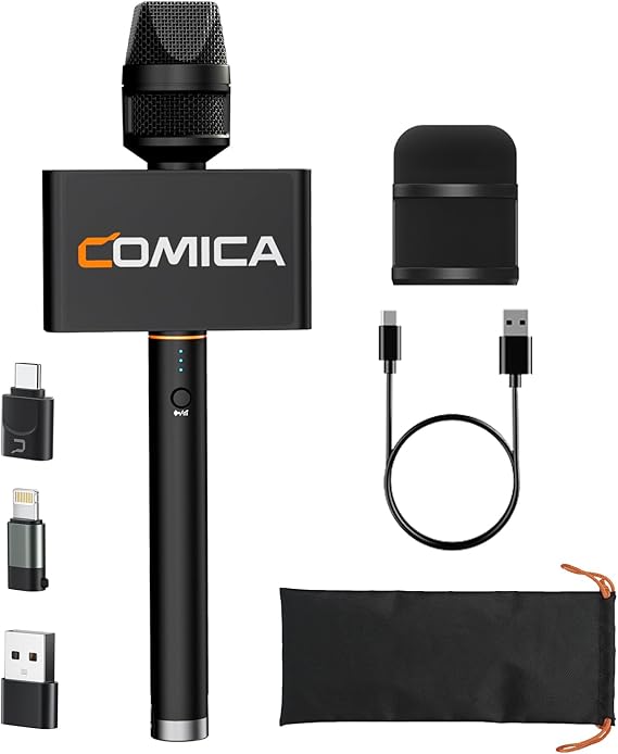 COMICA Revo S Wireless Handheld Microphone for iPhone17/16 Android Phone PC