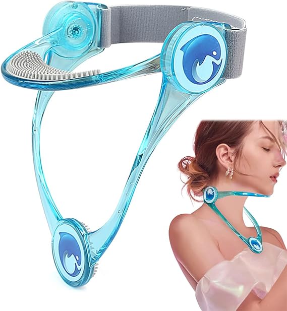 Neck Brace for Neck Pain and Support, 360 Adjustable Neck Support Brace, Cervical Neck Traction Device, Cervical Collar Neck Stretcher Neck Protector for Cervical Spine Pressure Relief (Blue)