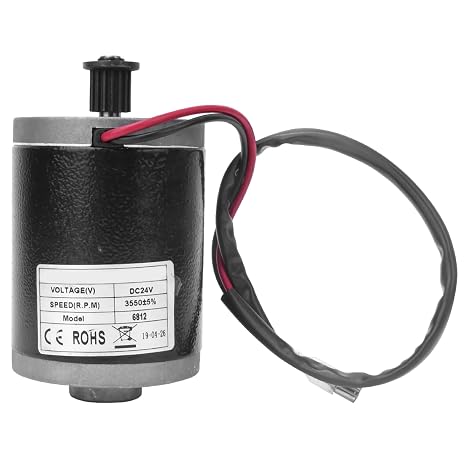 24V 100W Brushed Motor, DC Motor Replacement for Electric Scooters Electric Bikes