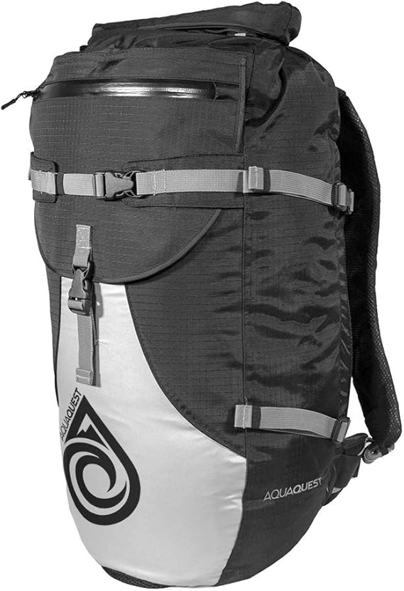 AquaQuest Spindrift Waterproof Backpack 30 L - Black, Black + Reflective