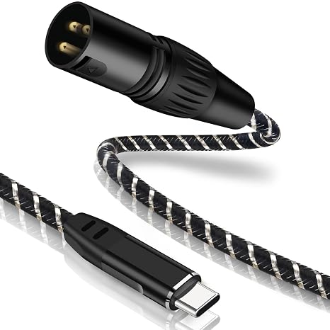 USB C to XLR Cable,6FT USB Type C to XLR Male Output Stereo Cable,X LR Male to U SB C Converter Adapter for Amplifier,Mixer Console, Speaker, etc (No Audio Recording Support)