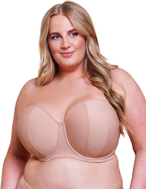 Curvy Kate Women's Luxe Strapless Multiway Underwire Bra, CK2601, Latte, 32G