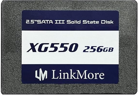 LinkMore XG550 256GB 2.5-Inch SATA III SSD, 550MB/s Read, 500MB/s Write