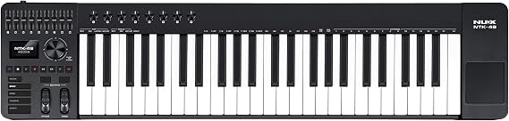 NUX NTK-49 MIDI Keyboard Controller, 9 Faders,8 Control Knobs, Built-In Mouse Control Pad, Multiple Creative Performance Tools,Seamless Integration