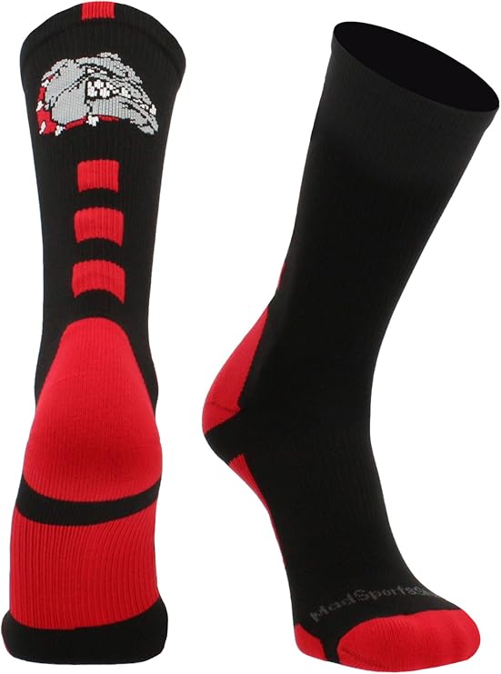 Bulldogs Athletic Crew Socks for Football Basketball Boys and Girls