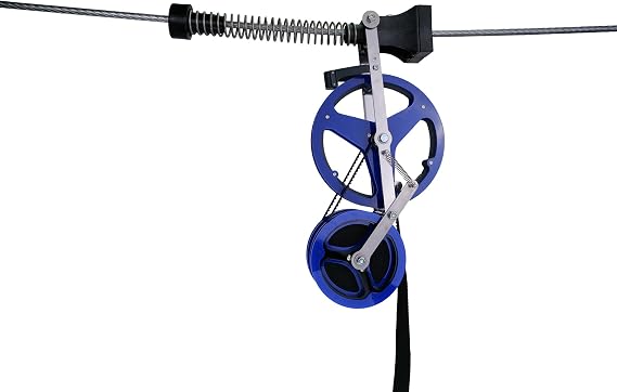 Rerun Zip Line Trolley Return by ZIPLINEGEAR - Automatically Return Your Zip Line Trolley Using Your Own Counterweight. Includes 10" Spring Stop