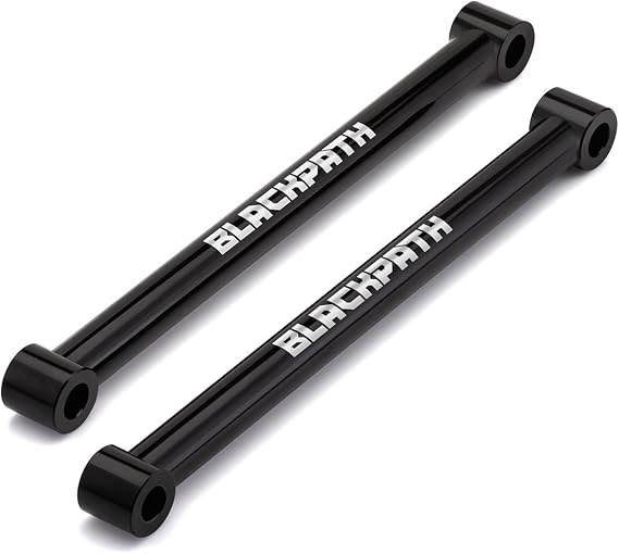 BlackPath - Fits Harley-Davidson 4" Lowering Kit Sportster 1200 + Sportster 883 + Dyna Motorcycle Rear Drop Rigid Struts (Black) Cold Rolled Steel