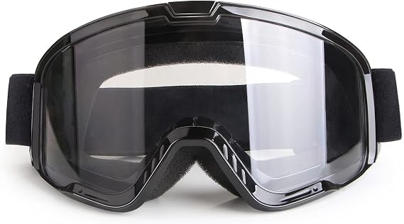 Motorcycle Goggles Dirt Bike ATV Motocross Riding Goggles Clear Lens