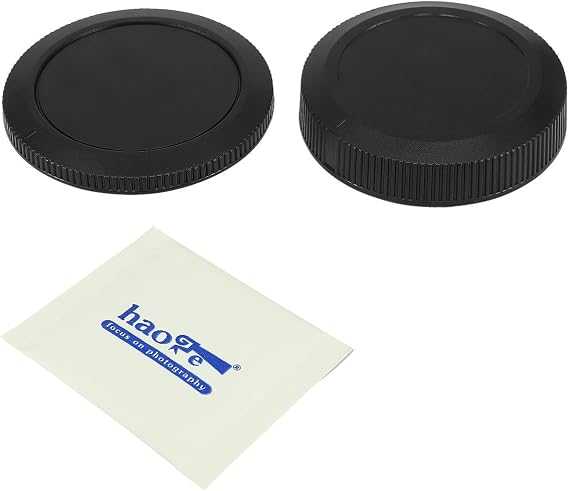 Haoge Camera Body Cap and Rear Lens Cap Cover Kit for Canon EOS-R-Mount Camera Lens Such as R8 R7 R50 R100 R3 R5C R6 RP R R10