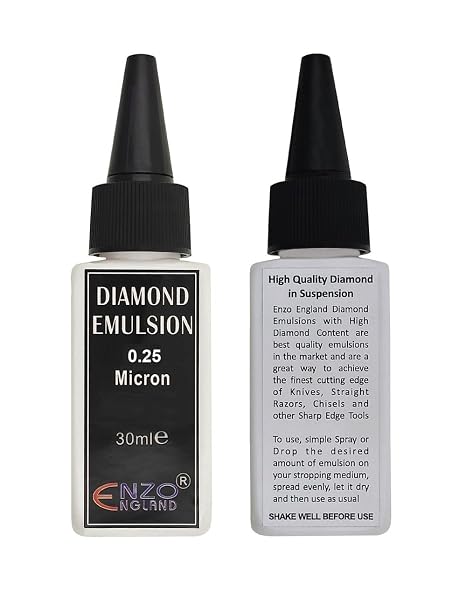 Poly Diamond Suspension Emulsion Abrasive Lapping Fluid Premium Quality Compound for Stropping Sharpening Honing Polishing Shaving Razor Knife Blade Wood Carving Tools (0.25 Micron)