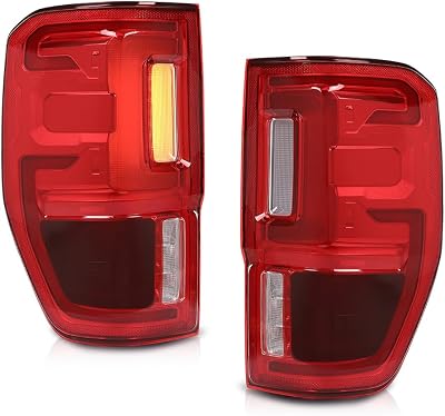 G-PLUS LED Tail Lights Compatible with Ford Ranger 2019 2020 2021 2022 2023 with Blind Spots Models, Rear Lights Left & Right Side Tail Lamp Faros Traseros Luces TraserasAssembly