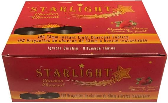 Starlight Charcoal 33MM Instant Light Charcoal Tablets (Strawberry)
