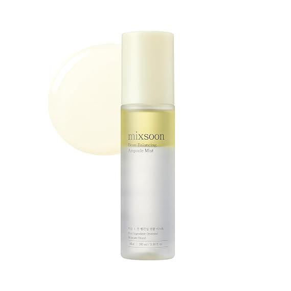 mixsoon Bean Balancing Ampoule Mist - Hyaluronic Acid, Hydrating Face Mist, Soothing for Face, Oil balance For Hydrated Radiance 100ml / 3.38 fl.oz. Korean Glass Skin Care
