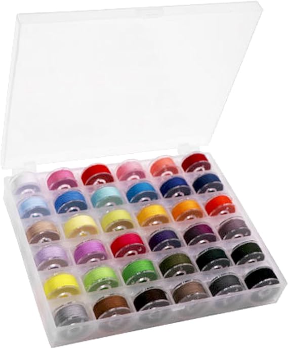 36 Pcs Sewing Machine Bobbin Threads with Case for Sewing Machine
