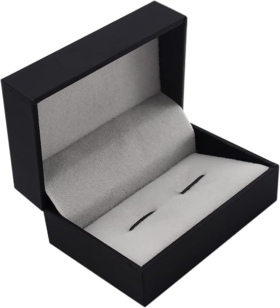Cufflink box Cufflink Box Black Flap Cufflinks Storage Display Jewellery Case