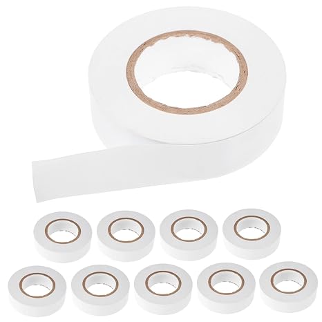 10pcs Electrical Tapes Insulated PVC Electrical Tape for DIY White Gaffer for Insulation