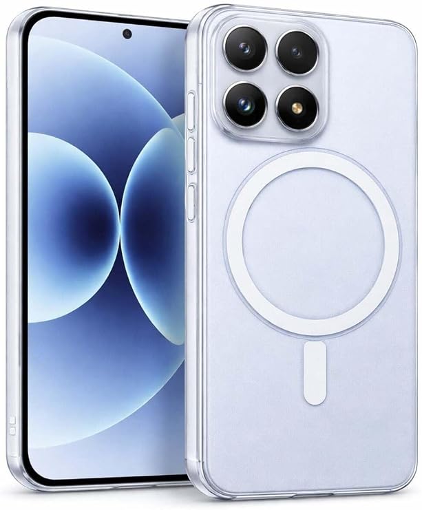 Xiaomi 17 Uyumlu Kamera Korumalı Magsafe Wireless Şarj Özellikli Lüks Şeffaf Silikon Telefon Kılıfı