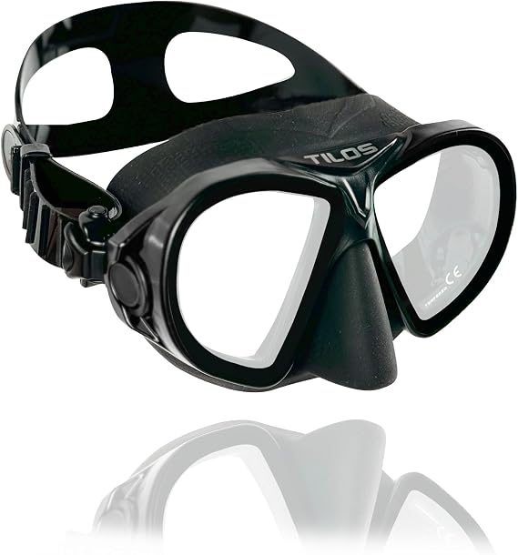 Tilos AquaStalk Dive Mask - Anti-Glare Low-Volume Snorkeling Mask with Ultra-Wide Vision & Quick-Release Buckles for Seamless Freediving Adventures