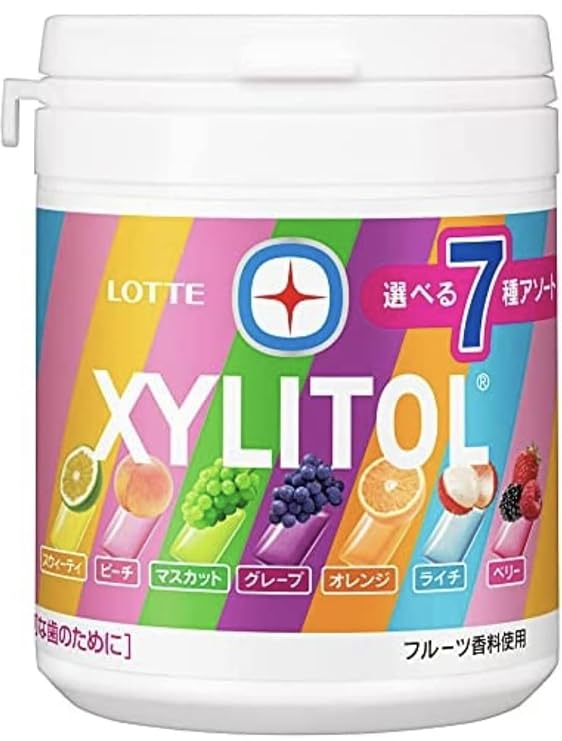 Lotte Xylitol Gum 7 Varieties Assorted Bottle 143g x 6 Pack