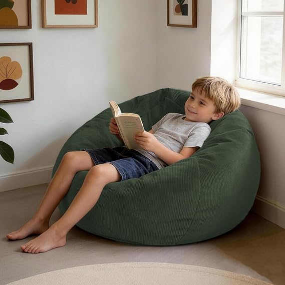 LPMOERA 3FT Memory Foam Filling Bean Bag Chair Green