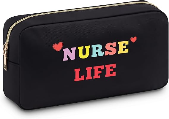 Baipilu Nurse Makeup Bag for Women Appreciation Gifts for Nurse Nursing Graduation Present for Her Cosmetic Bag Nursing Gifts for Women Mom Daughter Christmas Birthday Present