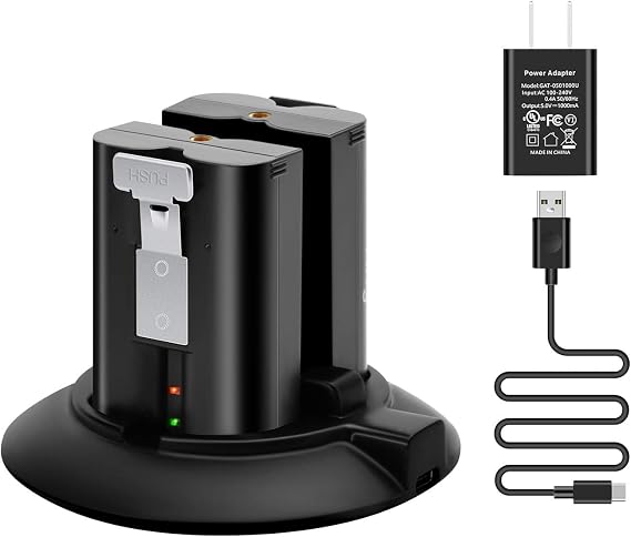 OLAIEK Dual Battery Charger with 5V 1A Adapter for Ring Camera/Doorbell