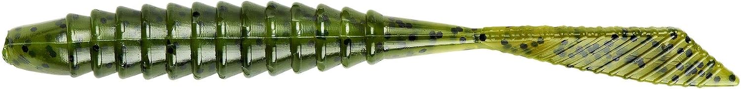 YUM Warning Shot Soft Plastic Bait Bass Fishing Lure - Perfect for Drop-Shot Rigs and Finesse Jigs, 3.75 Inch Length, 10 per Pack