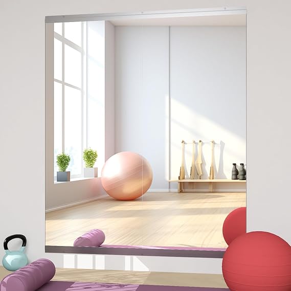 Gym Mirror 57"x24" 2 Pack, Full Body Dance Mirror for Wall Mounted