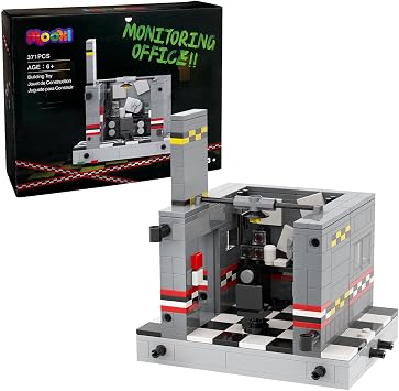 Five Nights Offices Building Blocks Toys,Classic Horror Game Building Set,Halloween Birthday Gifts for Boys and Girls374pcs