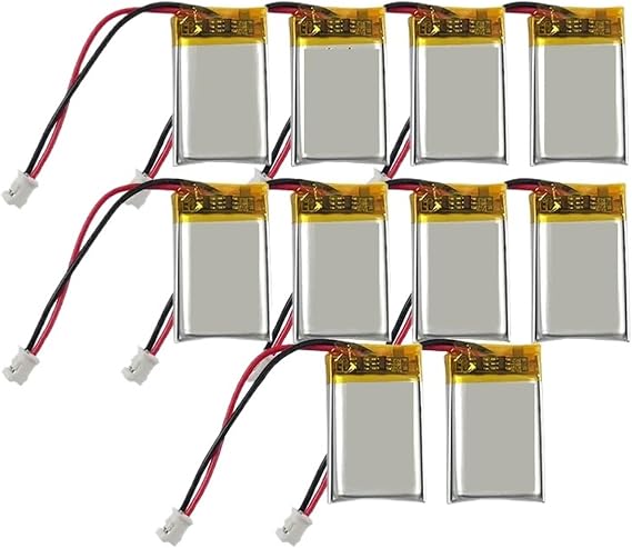 Compatible for Wireless Bluetooth Headset Smart Watch 10-Pack 3.7V 250mAh LiPo Batteries