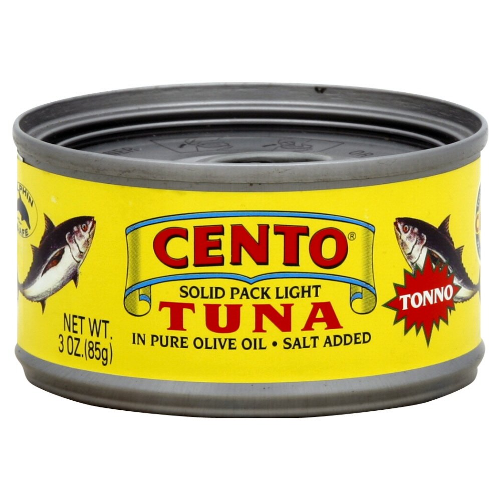 Cento Solid Packed Tuna in Olive Oil, 3-Ounce Cans Pack of 24