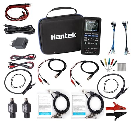 Hantek 2D82Auto kit I/II/III Digital Car Handheld Oscilloscope 4 in 1 + Multimeter 80MHz Signal Source Automotive Diagnostic 250MSa/S Portable(2D82Auto Kit II)