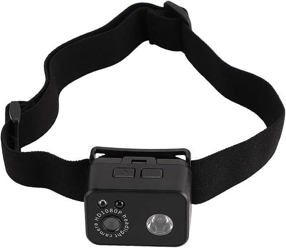 Tangxi Action Camera Head Mount, 1080P 2.0M CMOS Sensor LED Wearable Headlamp Camera, Cycling Video Recorder Night Light for Sports Outdoor Camping