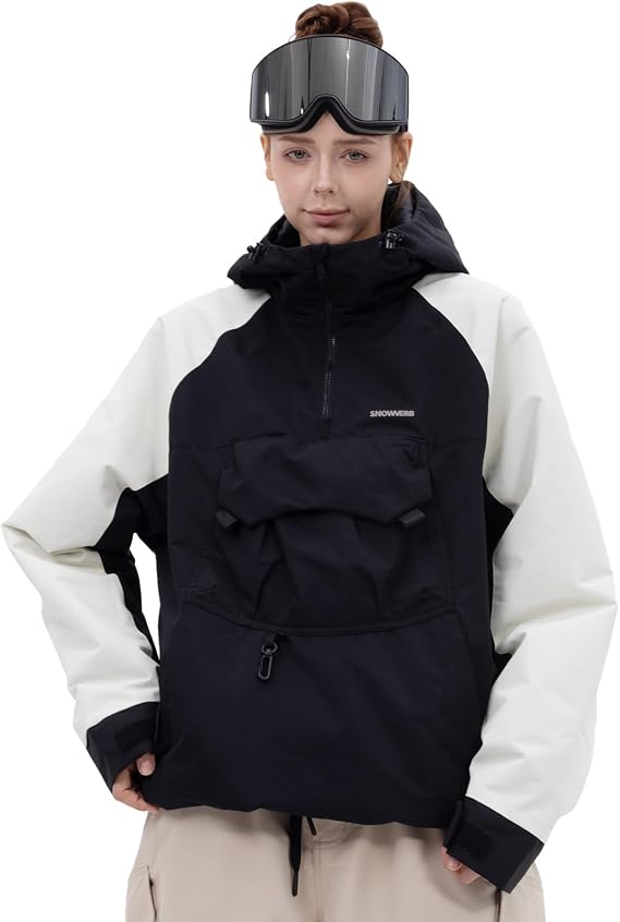 SNOWVERB Baggy Fit Ski Snowboard Coats Snow Anorak Jacket for Men and Women