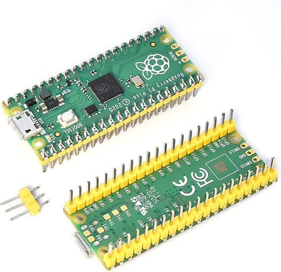 KEYESTUDIO Raspberry Pi Pico Microcontroller Board Pre-soldered, with Header, Based on RP2040 Chip, Dual-core Arm Cortex M0+ Processor, High-Performance