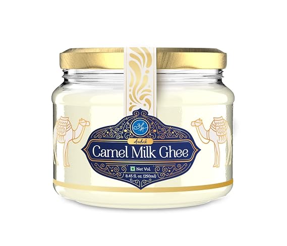 Aadvik Camel Milk Ghee | Pasture Grazed Clarified Butter | No Preservatives | 100% Pure & Natural | 8.45 Fl Oz