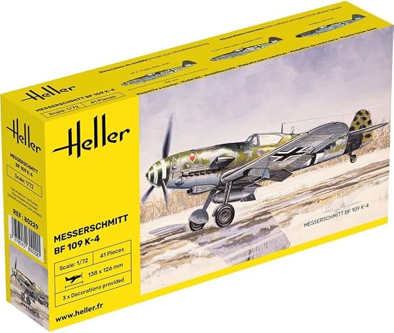 Heller 80229 1:72 Scale Messerschmitt ME109 K-4 Model, Multicoloured